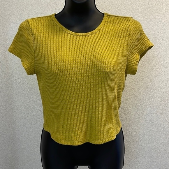 American Eagle Relaxed Crop Waffle Weave - Picture 1 of 3